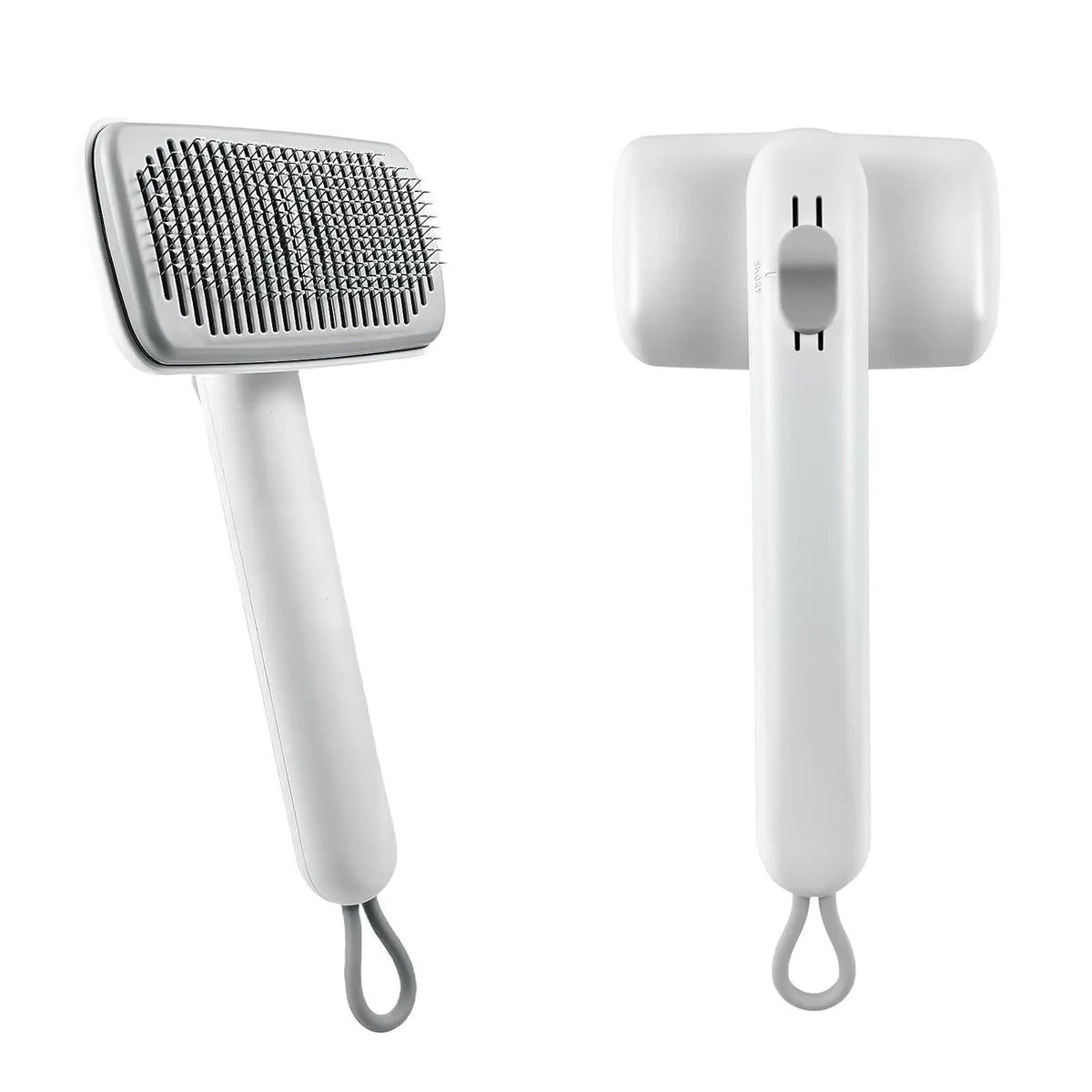 Dog & Cat Self-Cleaning Deshedding Slicker Comb - 1-Click Release Shedding Grooming Brush for Shed Control, Easy Clean, No Hair Picking