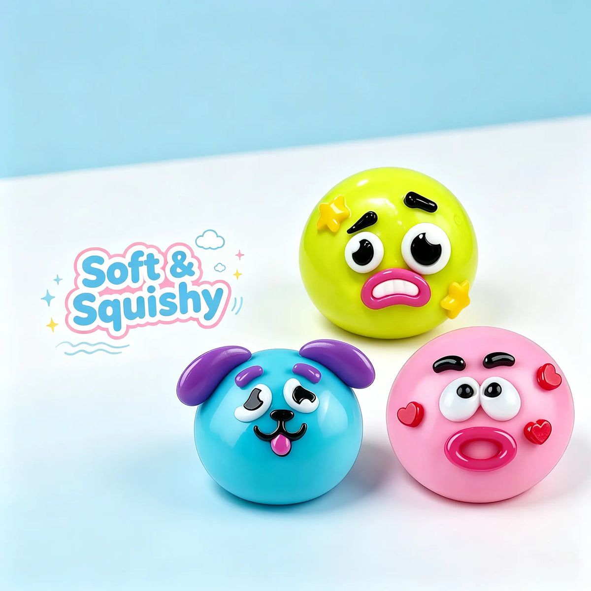 NEW Smushers Squishy - Curiosities Smushers Dog Face Swap Squishy Soft Moldable Cute Slow Rise Relaxing