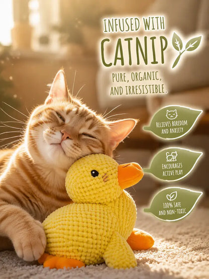 UQIOZ New Catnip Plush Cat Toy - Universal Size Interactive Wand for Teasing Play, Chew-Resist Self-Play Boredom Buster, Crinkle Sound Teething Pet Supply for Cat Lovers