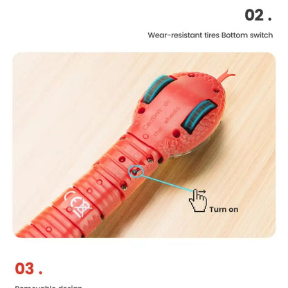USB Rechargeable Interactive Realistic Smart Sensing Snake Cat Toy - Obstacle-Evading, No Remote Control, Halloween Prank Prop, Great Gift for Indoor Cats & Dogs, Pink