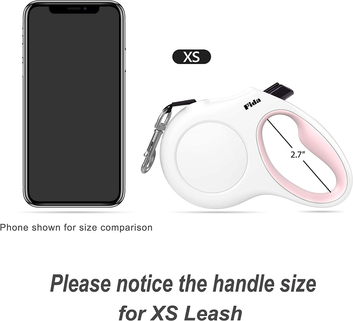 Premium 10ft Retractable Dog Leash with Poop Bag Dispenser – Perfect for X-Small Dogs and Cats, Stylish White & Pink Design