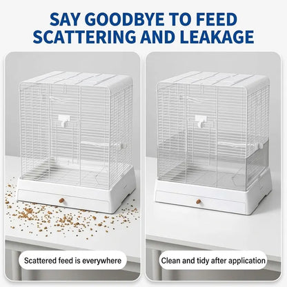 Bird Cage Seed Guard Mesh Tape, Self-Adhesive PP Mesh for Small-Medium Birds, Clean Floors & Contain Debris